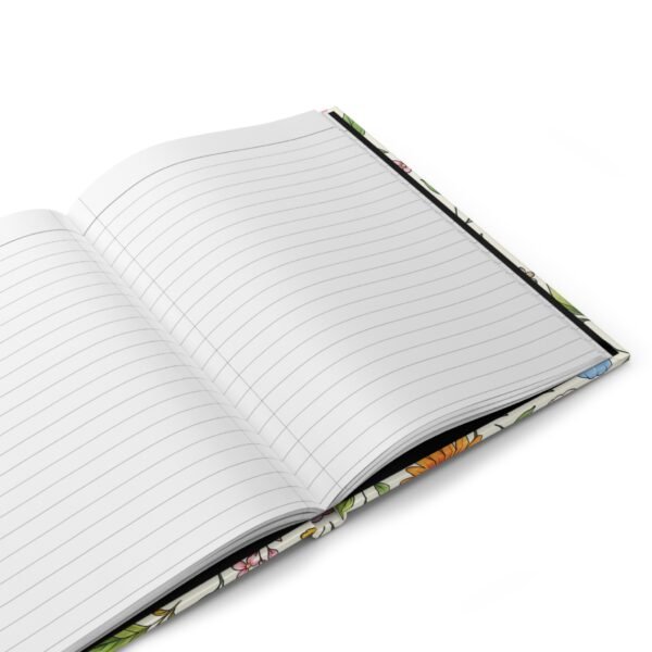Blooming Garden Floral Pattern Hardcover Journal – Lined Notebook
