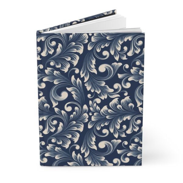 Vintage Baroque Damask Pattern Hardcover Journal – Lined Notebook