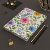 Blooming Garden Floral Pattern Hardcover Journal – Lined Notebook