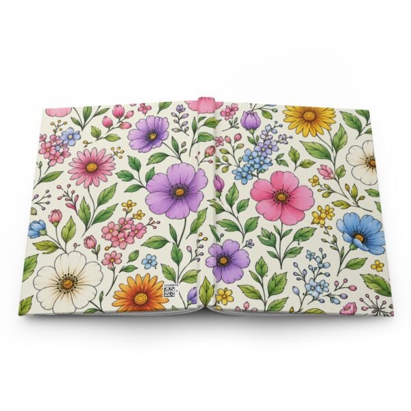 Blooming Garden Floral Pattern Hardcover Journal – Lined Notebook