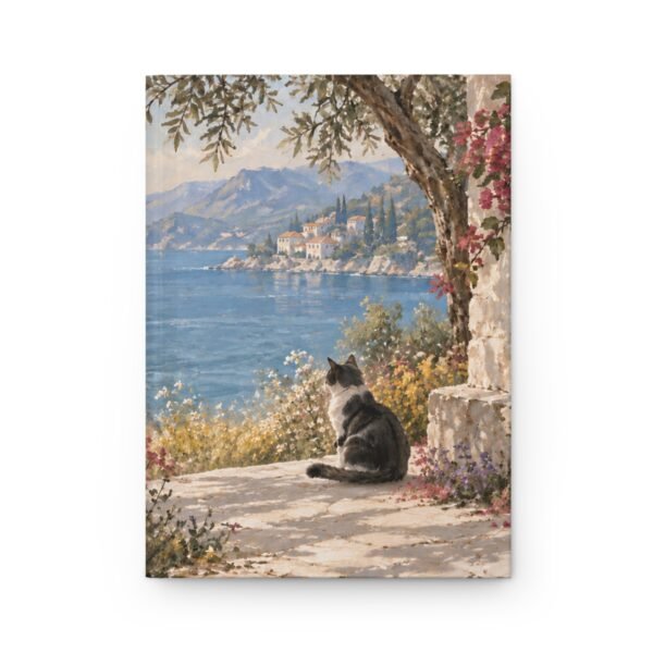 1796043530681082905_2048.jpeg Seaside Cat Hardcover Journal – Lined Notebook