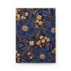 Midnight Blue & Gold Floral Hardcover Journal – Lined Notebook